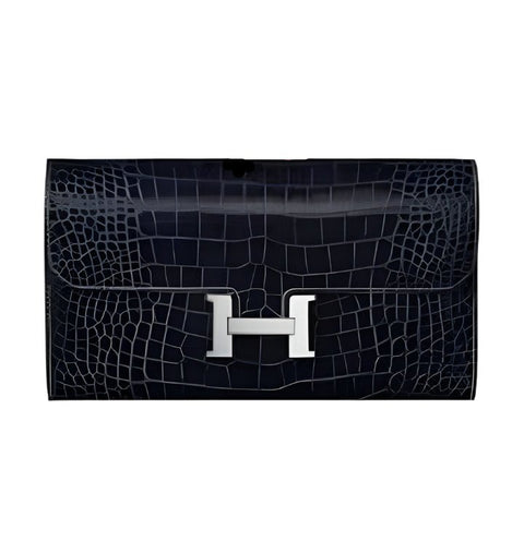 Hermès Constance Wallet To Go Black Matte Alligator Palladium Hardware - BEAUTY BAR