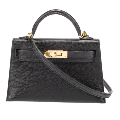 Hermes Epsom Mini Kelly Black - BEAUTY BAR