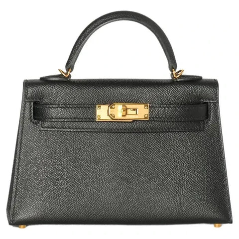 Hermes Epsom Mini Kelly Black - BEAUTY BAR