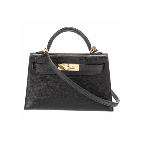 Hermes Epsom Mini Kelly Black - BEAUTY BAR