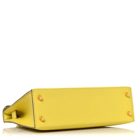 Hermes Epsom Mini Kelly Sellier 20 Lime - BEAUTY BAR