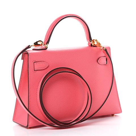 Hermès Epsom Mini Kelly Sellier 20 Rose Azalee - BEAUTY BAR