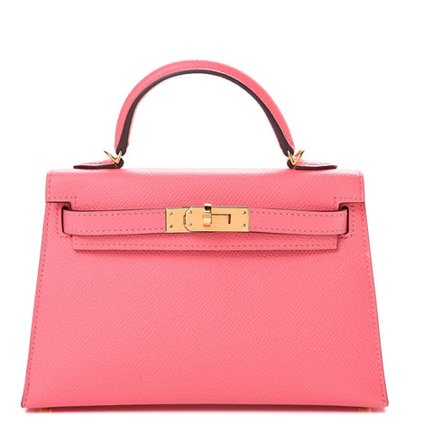 Hermès Epsom Mini Kelly Sellier 20 Rose Azalee - BEAUTY BAR