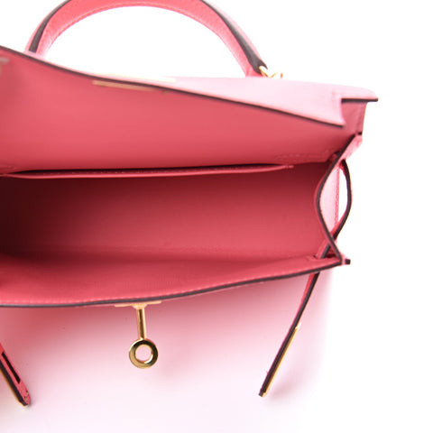 Hermès Epsom Mini Kelly Sellier 20 Rose Azalee - BEAUTY BAR