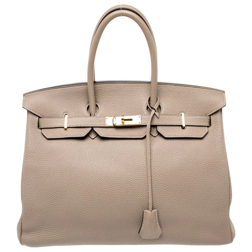 Hermès Erin Leather Padlock Handbag - Gold Hardware 35 cm - BEAUTY BAR