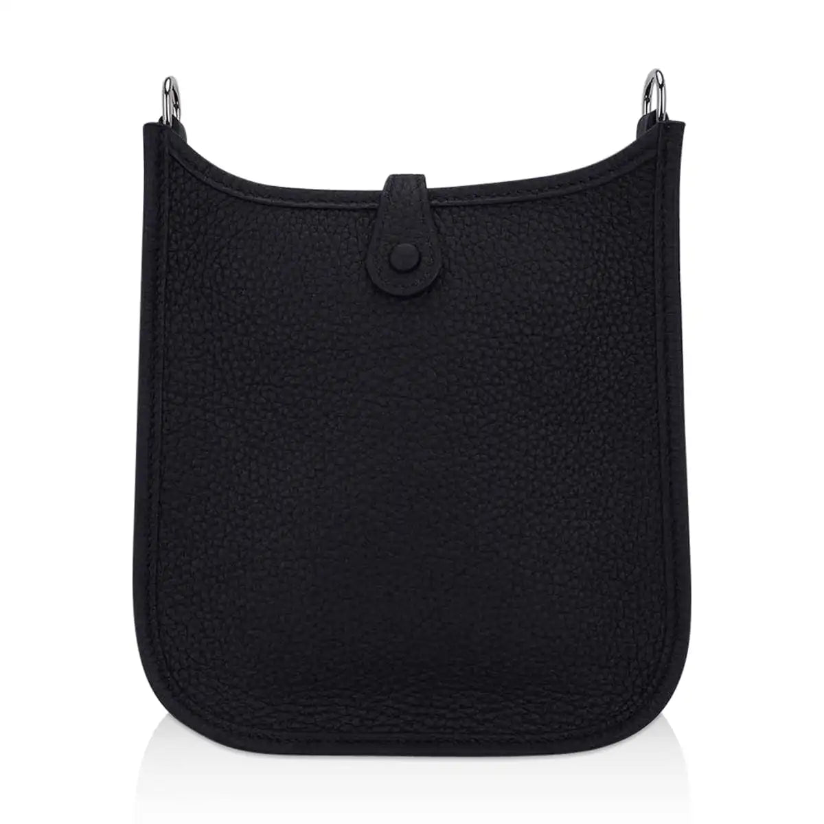 Hermès Evelyne TPM Bag Black Clemence Leather Cavale With Strap 2
