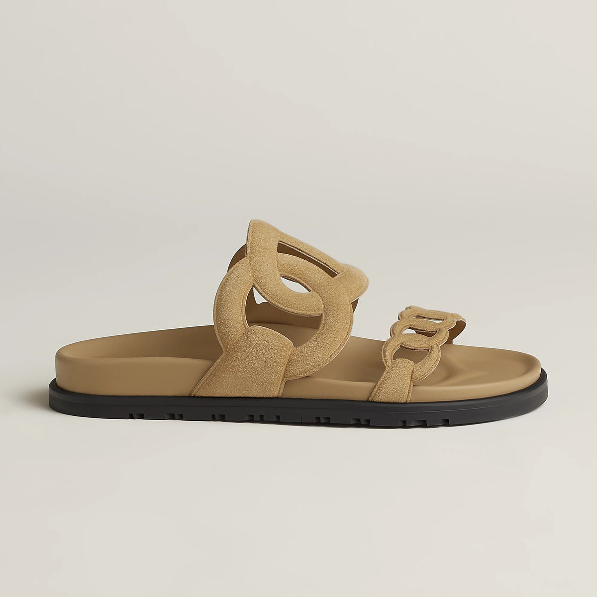 Hermès Extra Sandal In Beige Suede Goatskin 2