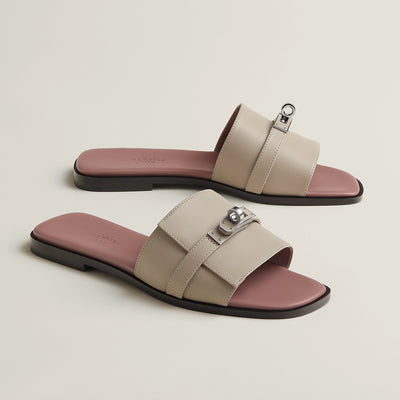 Hermès Giulia Sandal Beige Galet