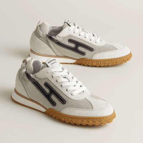 Hermès Jet Sneaker Grey With Black H Detail - BEAUTY BAR