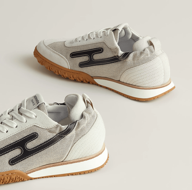 Hermès Jet Sneaker Grey With Black H Detail 5