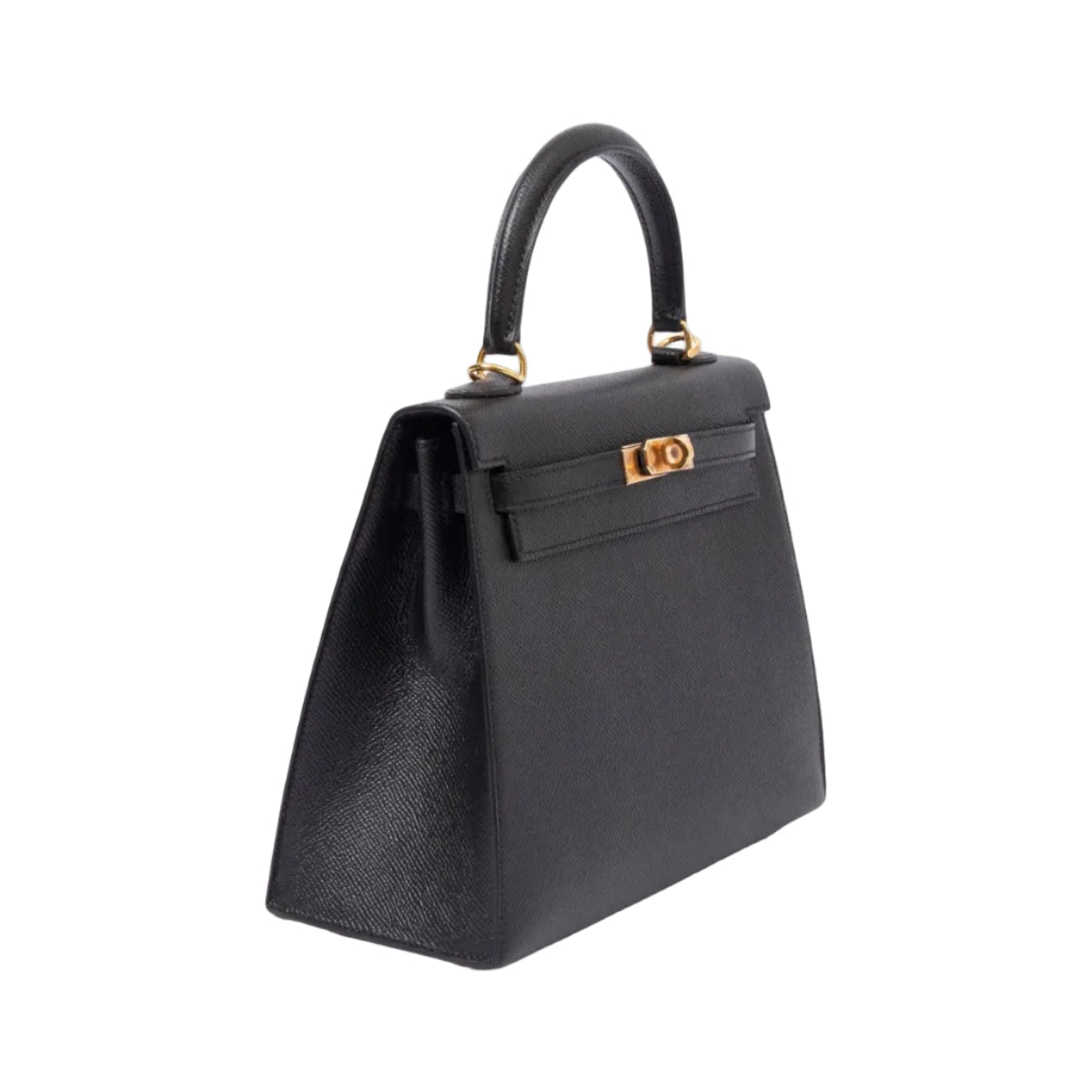 Hermès Kelly 25 Black Epsom Gold Hardware 2
