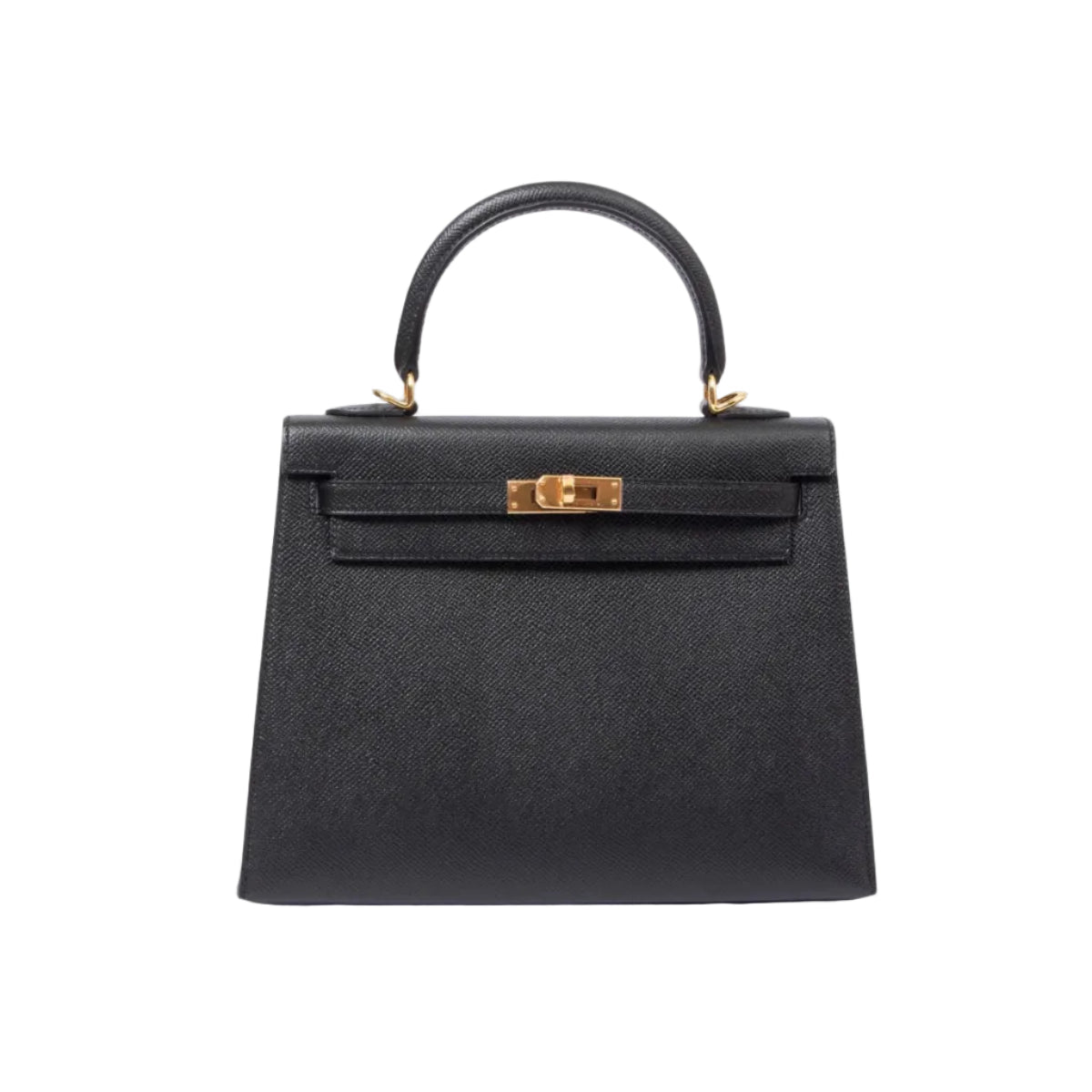 Hermès Kelly 25 Black Epsom Gold Hardware 1