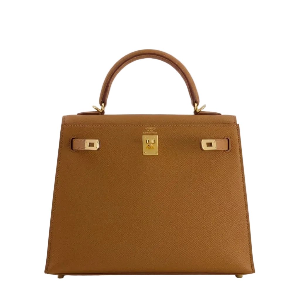 Hermès Kelly 25 Brown Epsom Gold Hardware 3