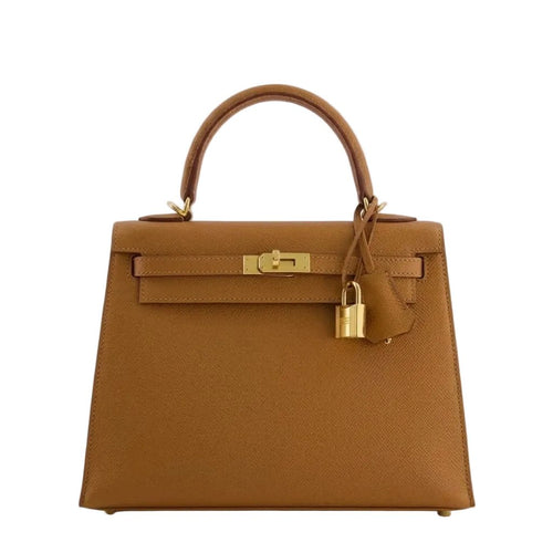 Hermès Kelly 25 Brown Epsom Gold Hardware