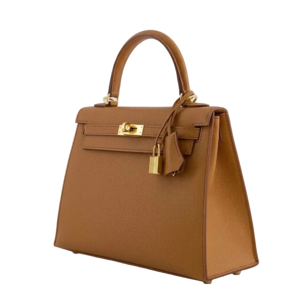 Hermès Kelly 25 Brown Epsom Gold Hardware 2