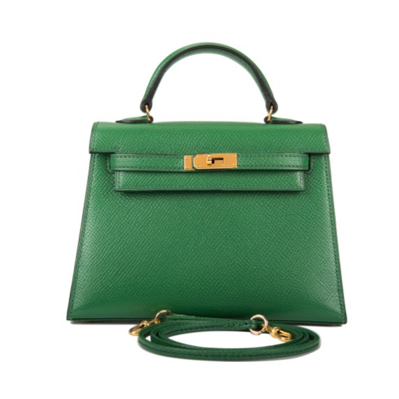 Hermès Kelly Mini Shoulder Green Bag 6