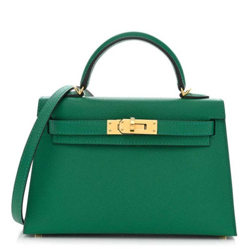 Hermès Kelly Mini Shoulder Green Bag