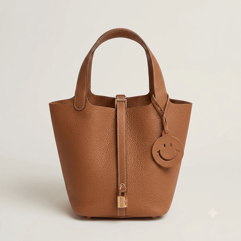 Hermès Leather Bucket Bag – Brown