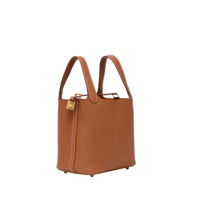 Hermès Leather Bucket Bag – Brown 4