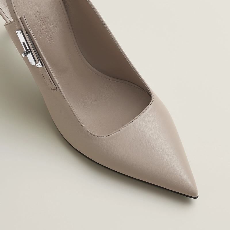 Hermès Lover 80 Pump Beige Galet Heels 4