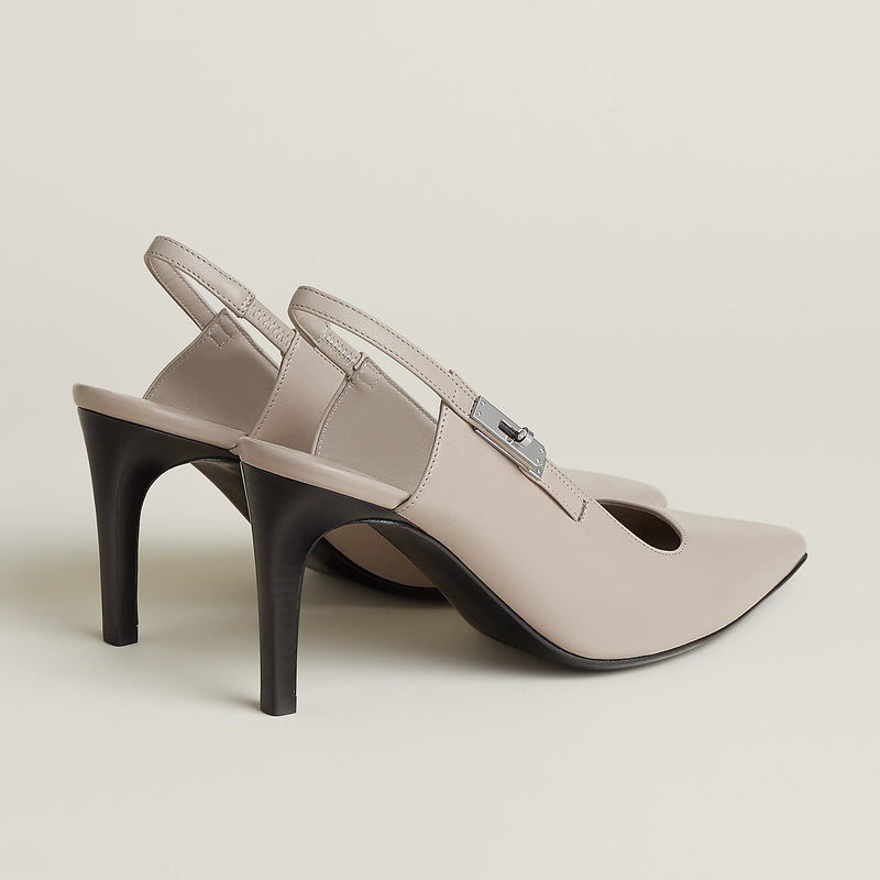 Hermès Lover 80 Pump Beige Galet Heels 5