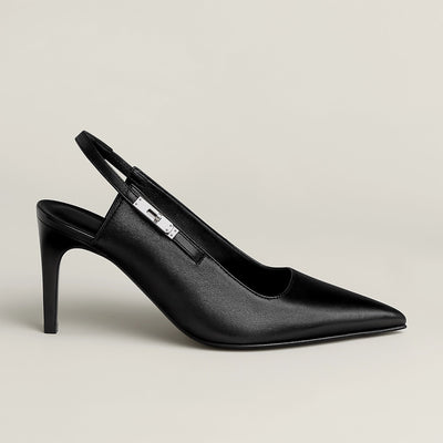 Hermès Lover 80 Pump Black Heels - BEAUTY BAR