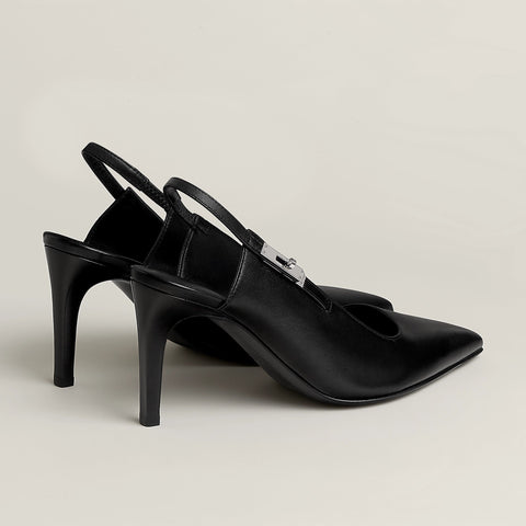 Hermès Lover 80 Pump Black Heels - BEAUTY BAR