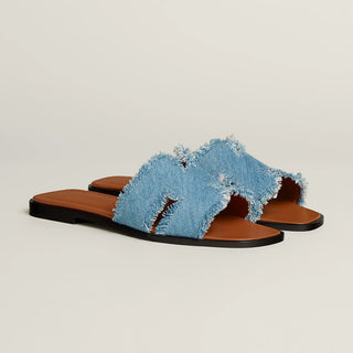 Hermès Oran Sandal Bleu Clair