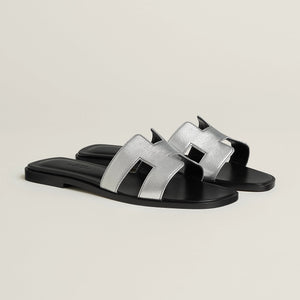 Hermès Oran Sandal Gris Argenté