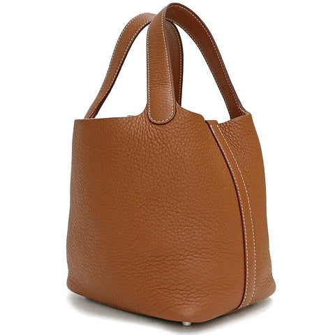 Hermès Picotin Lock 18 Pm Handbag Taurillon Clemence Leather, Gold - BEAUTY BAR
