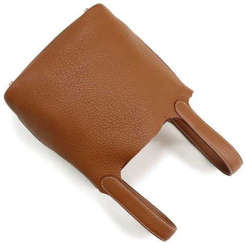 Hermès Picotin Lock 18 Pm Handbag Taurillon Clemence Leather, Gold - BEAUTY BAR