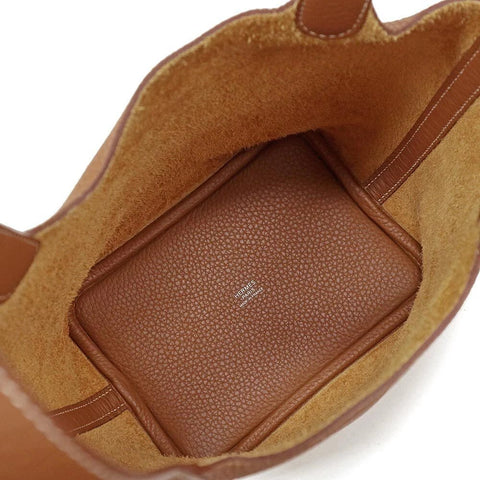 Hermès Picotin Lock 18 Pm Handbag Taurillon Clemence Leather, Gold - BEAUTY BAR