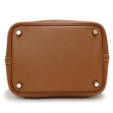 Hermès Picotin Lock 18 Pm Handbag Taurillon Clemence Leather, Gold - BEAUTY BAR