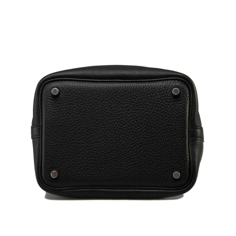 Hermes Picotin Lock MM Shoulder Bag In Black Clemence Leather - BEAUTY BAR