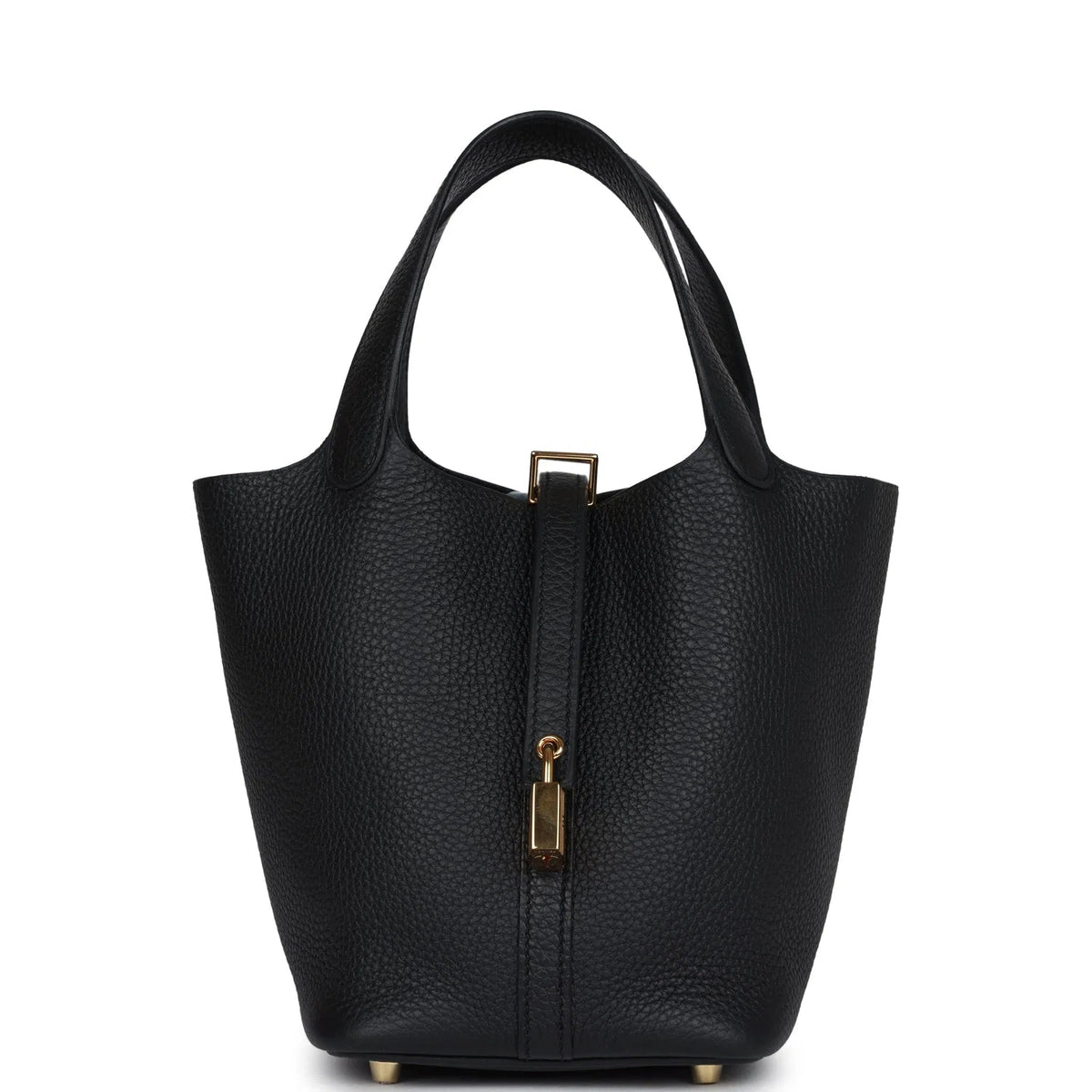 Hermès Picotin MM Shoulder In Black Clemence Leather Bag 1