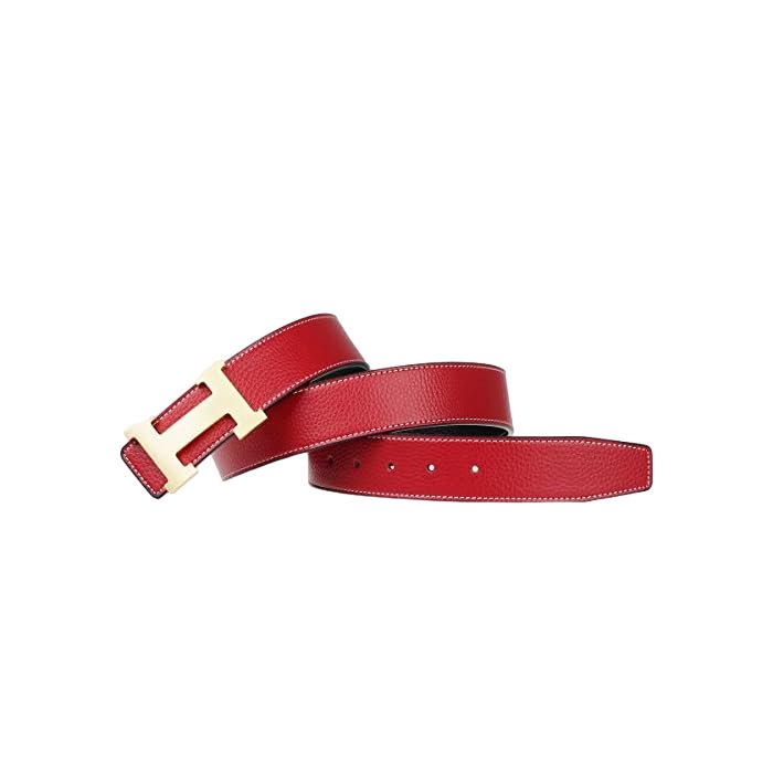 Hermès Red Courchevel Constance Reversible Belt 2
