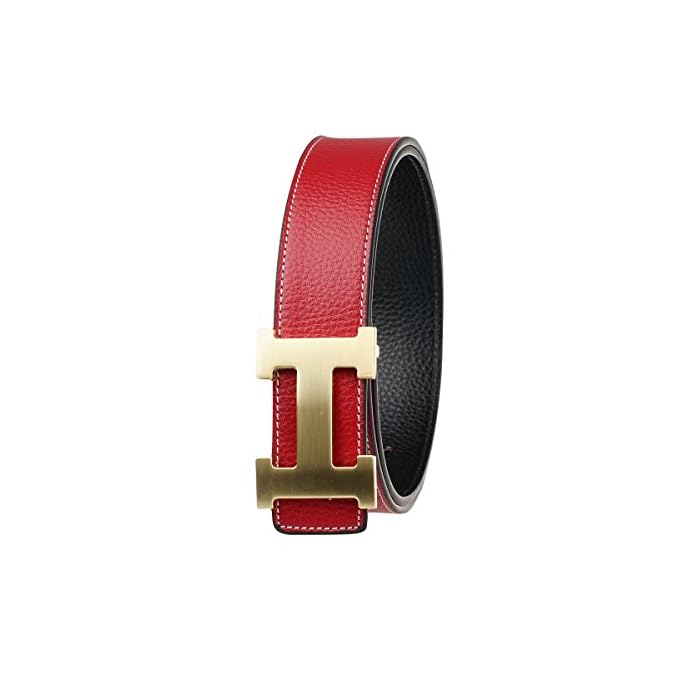 Hermès Red Courchevel Constance Reversible Belt 3