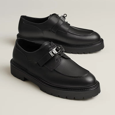 Hermès Singapore Loyal Derby Shoe - Black