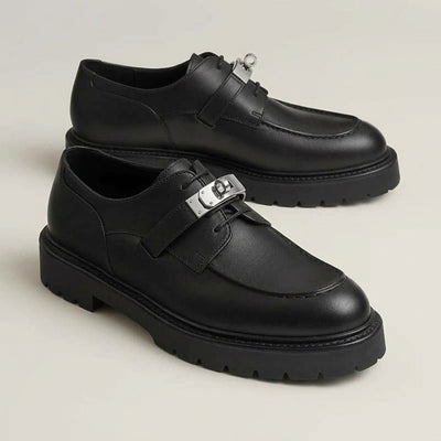 Hermès Singapore Loyal Derby Shoe - Black