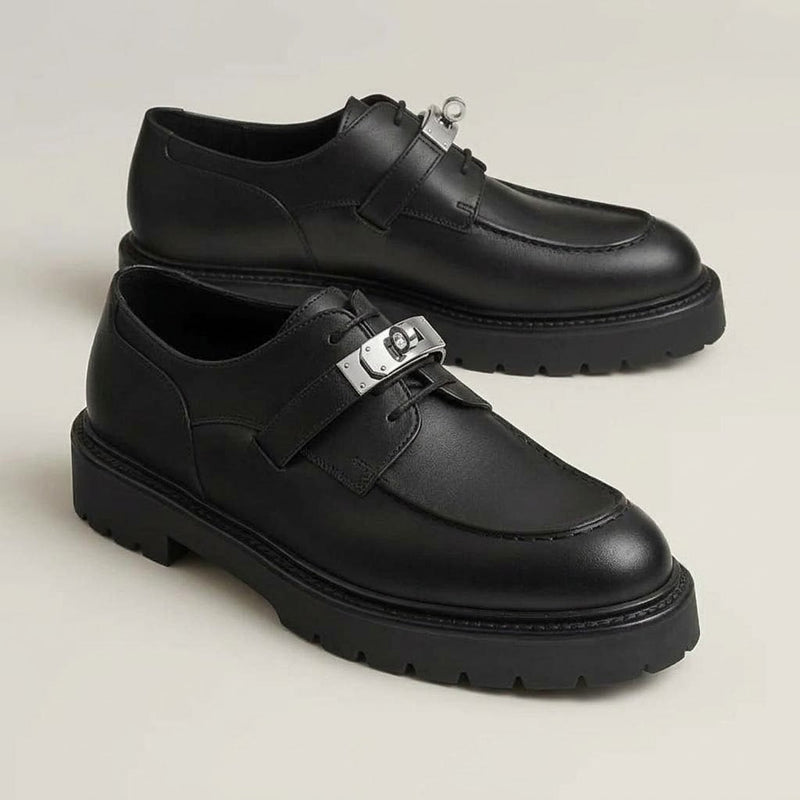 Hermès Singapore Loyal Derby Shoe - Black