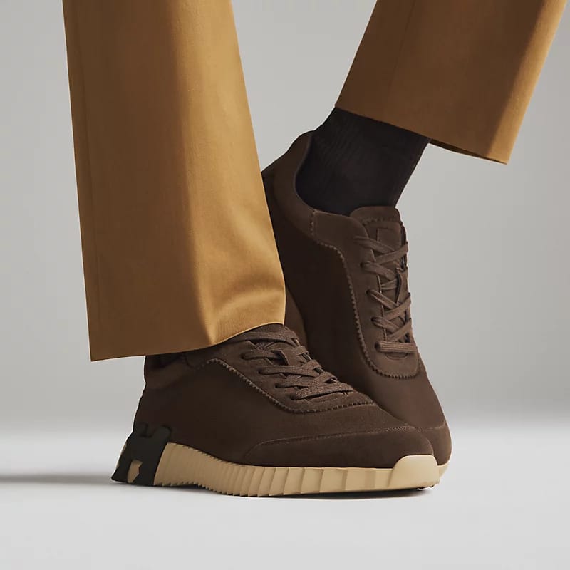 Hermès Sneaker Suede Light Sole With Contrasting 3