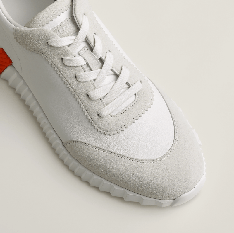 Hermès Sneakers Bouncing White With Orange Accent 6