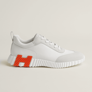 Hermès Sneakers Bouncing White With Orange Accent