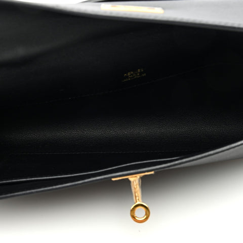 Hermès Swift Kelly Cut Clutch Pochette Black - BEAUTY BAR