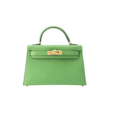 Hermès Vert Yucca Epsom Mini Kelly Do Bag