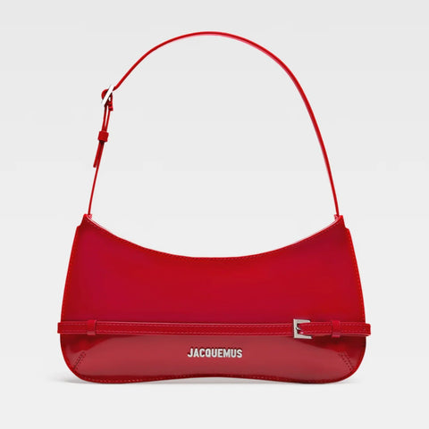 Jacquemus Le Bisou Belted Shoulder Bag in Red - BEAUTY BAR