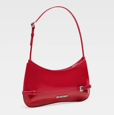 Jacquemus Le Bisou Belted Shoulder Bag in Red - BEAUTY BAR
