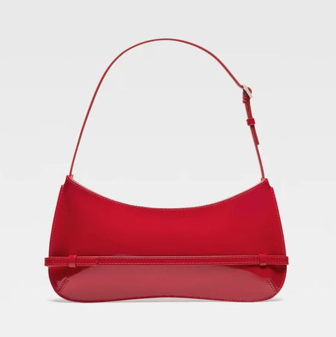 Jacquemus Le Bisou Belted Shoulder Bag in Red - BEAUTY BAR