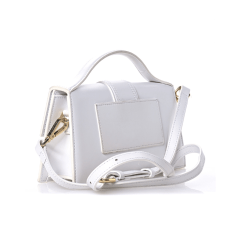 Jacquemus Le Grand Bambino Leather Shoulder Bag in White - BEAUTY BAR