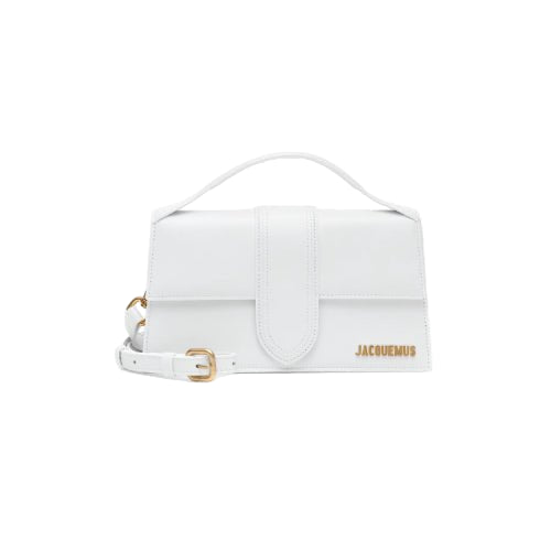 Jacquemus Le Grand Bambino Leather Shoulder Bag in White 1